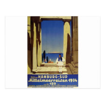 Old Advert Humburg Greece Post Card