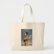 Old Advert TWA Greece Tote Bags