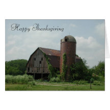 Old Barn  Thanksgiving Card