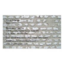 Old Brick Wall With White Bricks Business Card Templates