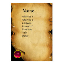 OLD BROWN PARCHMENT, GEM STONE, MONOGRAM BUSINESS CARD TEMPLATES