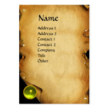 OLD BROWN PARCHMENT, GEM STONE, MONOGRAM BUSINESS CARD TEMPLATES