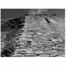 Old building. Stone Wall and Sky. Acrylic Cut Outs