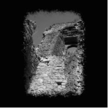 Old building. Stone Walls with Window. Cut Outs