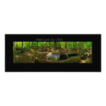 Old Car City USA "Bent Wagon" Panoramic Print Photograph