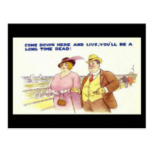 Old Comic Postcard - A Long Time Dead