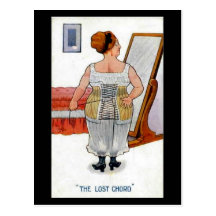 Old Comic Postcard - The Lost Chord