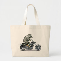 Old Crusty Biker Tote Bags