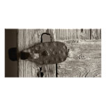 Old door latch personalized photo card