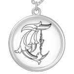 Old English Initial T Necklace