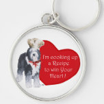 Old English Sheepdog Chef of Love Key Chain