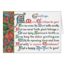Old Fashion Christmas Cards Religious Card
