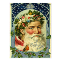 Old Fashion Santa Christmas Postcards
