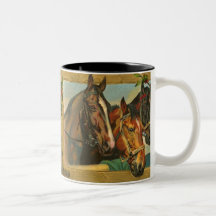Old fashioned country Merry Christmas Mugs