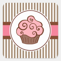 Old Fashioned Cupcake Sticker