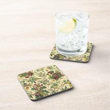 Old Fashioned Floral Abundance Beverage Coaster