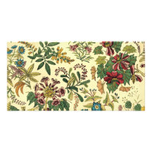 Old Fashioned Floral Abundance Photo Card Template