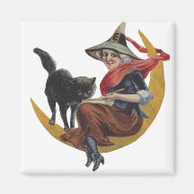 Old Fashioned Halloween Witch Magnet