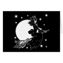 Old Fashoned Witch Card