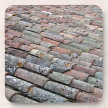 Old french tile roof coasters