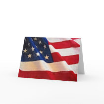 Old Glory American Flag Ripples Card