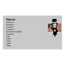 Old Glory and Honest Abe Waving Proudly Business Cards