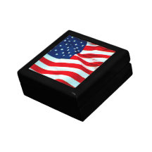 Old Glory In The Breeze Jewelry Box