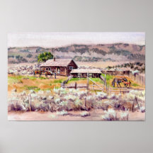 OLD HOMESTEAD by SHARON SHARPE Poster