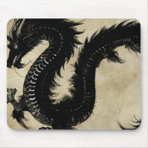Old  japonese dragon mouse pads