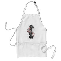 Old Key and Roses Apron