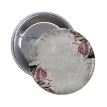 Old Key and Roses Button