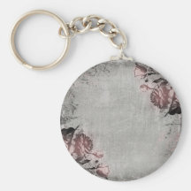 Old Key and Roses Keychain