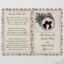 Old Lace Mauve Wedding Program Personalised Flyer