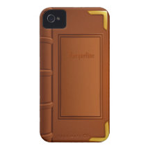 Old Leather Book iPhone Case Case-Mate Case iPhone 4 Cover