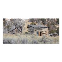 old log cabin photographic print