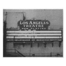 Old Los Angeles Theatre Sign Photo Print