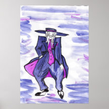 Old Man Lolo   Blue Zoot suit poster