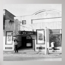 Old Movie Theatre, 1939 Print