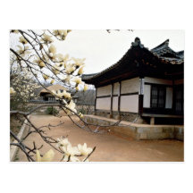 Old palace in spring post cards