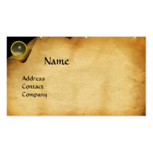OLD PARCHMENT, GEM STONE, MONOGRAM grey Business Cards
