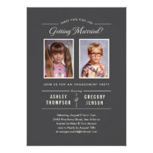 Old Photos Engagement Party Invitations