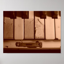 old piano keys posters
