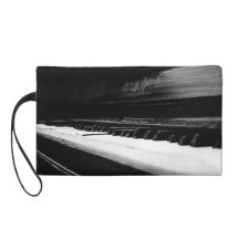 Old Piano Wristlet Clutch