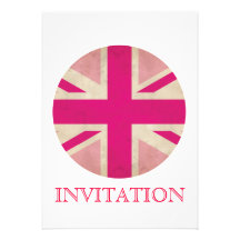 Old Pink Union Jack Invitation