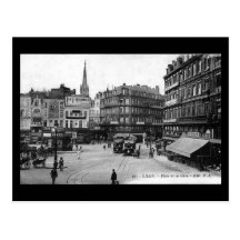 Old Postcard - Lille, Place de la Gare