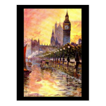 Old Postcard - London, Houses of Parliament