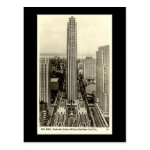 Old Postcard, Rockefeller Centre, New York City