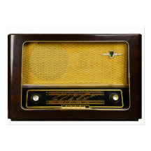 old radio business card