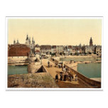 Old Rhine Bridge (i.e. Old Main Bridge) and town, Post Card