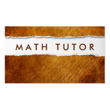 Old Ripped Paper Math Tutor Business Card